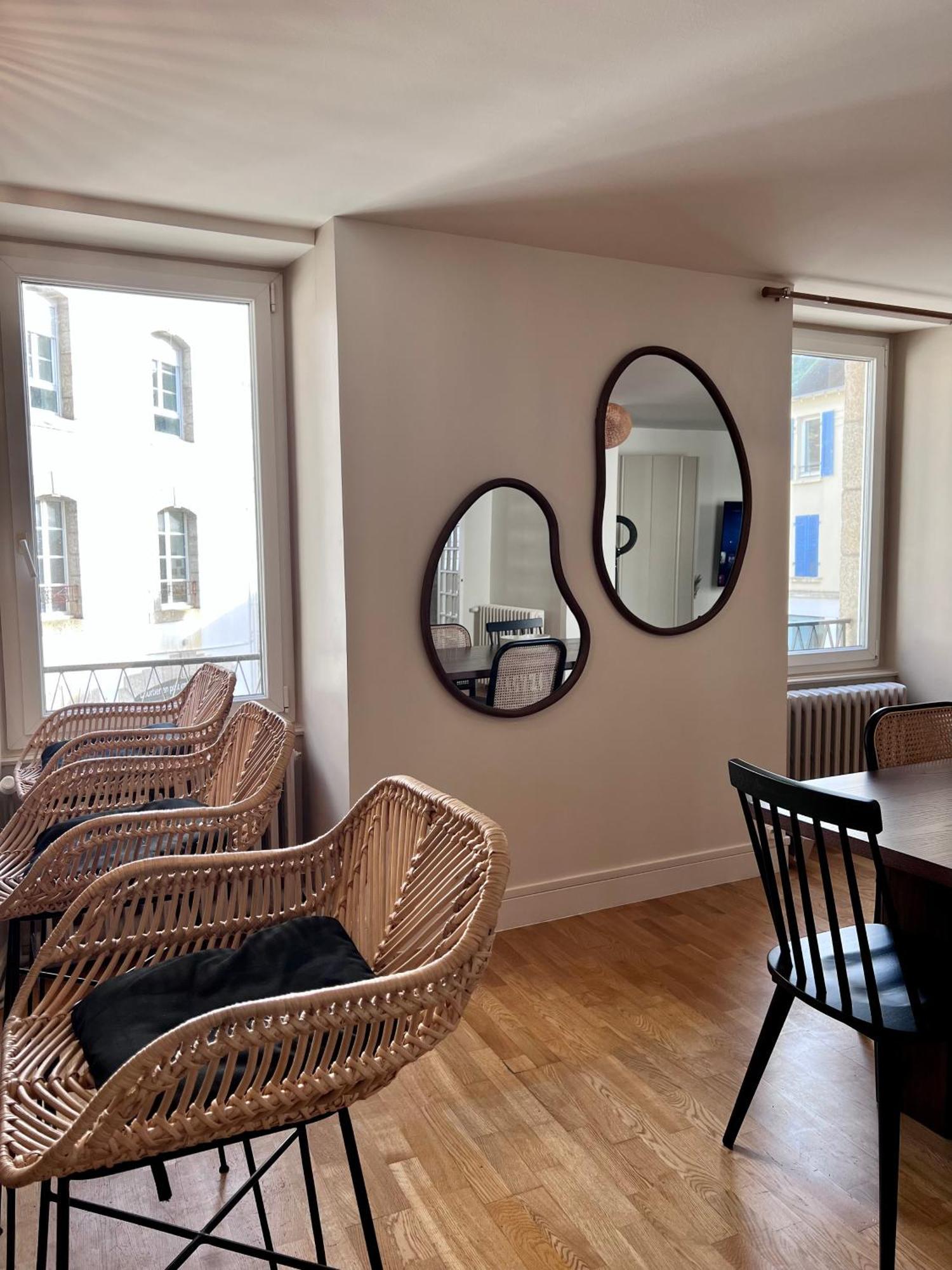 Grand Appartement Ultra Moderne Plein Centre, Plage A Pieds, Avec Parking 孔卡尔诺 外观 照片